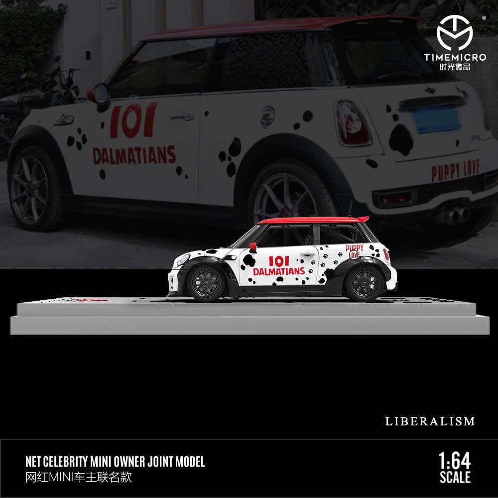  Mô hình xe BMW MINI COOPER spotted dog coating tỉ lệ 1:64 Time micro TM643634 