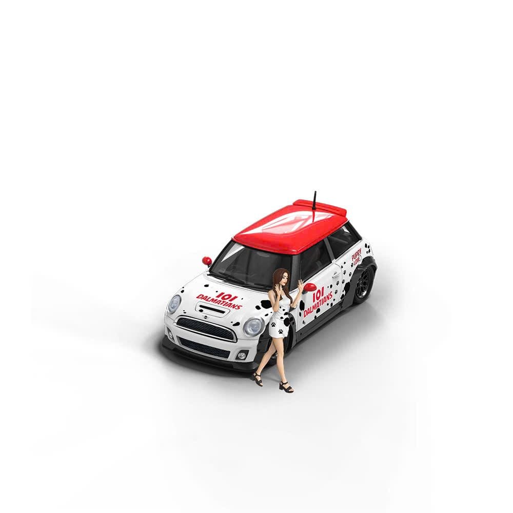  Mô hình xe BMW MINI COOPER spotted dog coating tỉ lệ 1:64 Time micro TM643634 