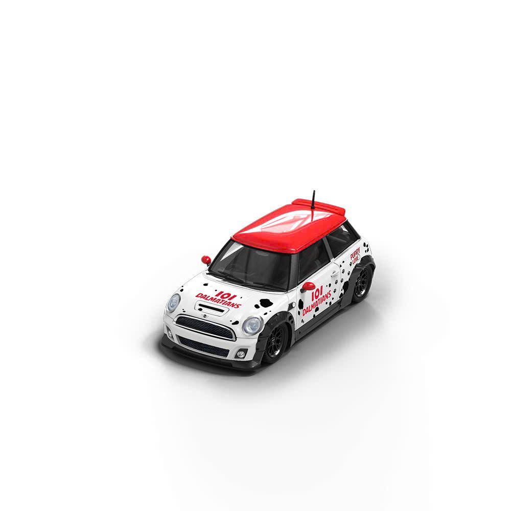  Mô hình xe BMW MINI COOPER spotted dog coating tỉ lệ 1:64 Time micro TM643634 