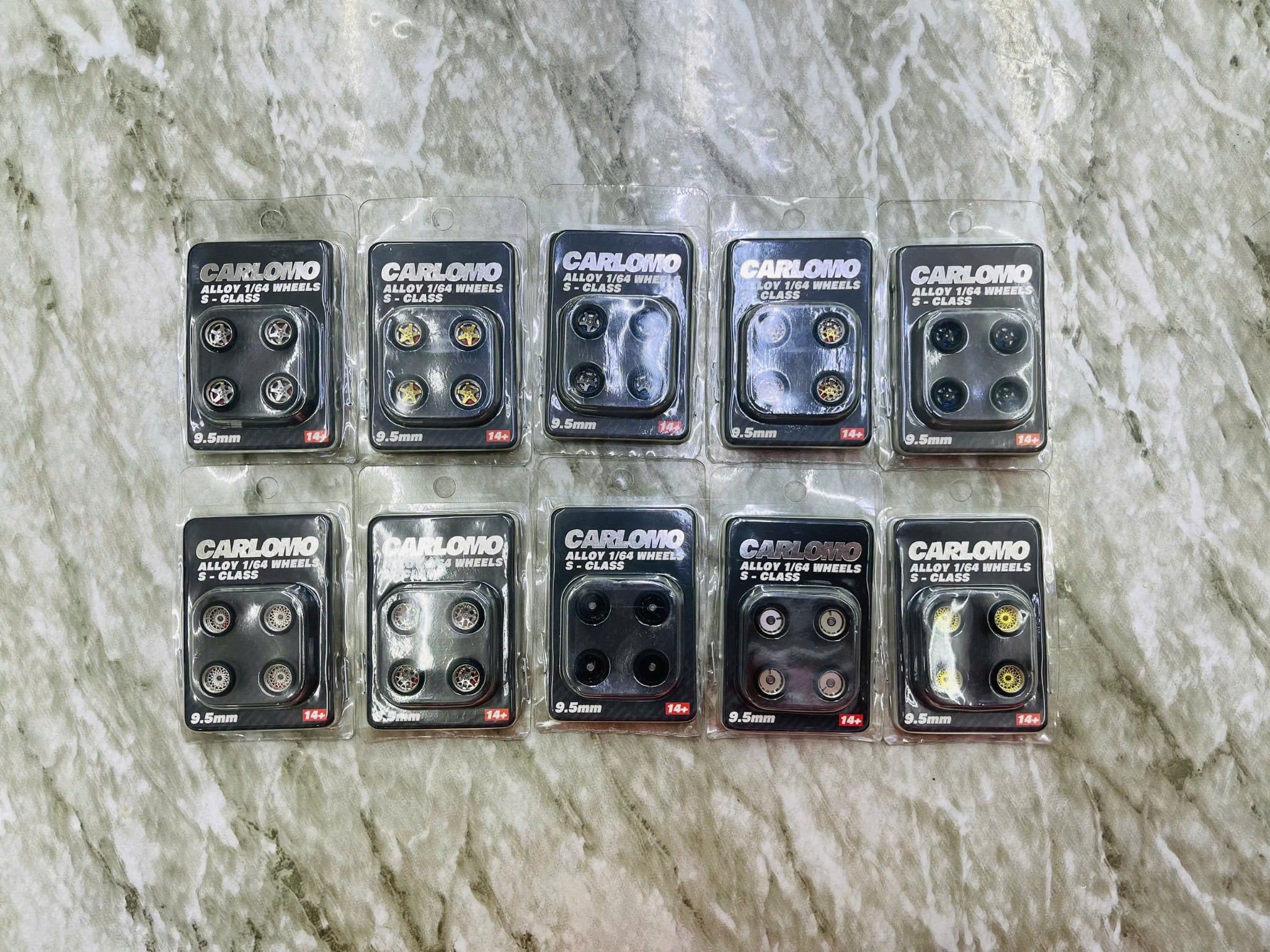  Phụ kiện độ bánh cho xe mô hình Carlomo Wheels S-Class kích thước 9,5mm bằng kim loại tỉ lệ 1:64 Carlomo S0 