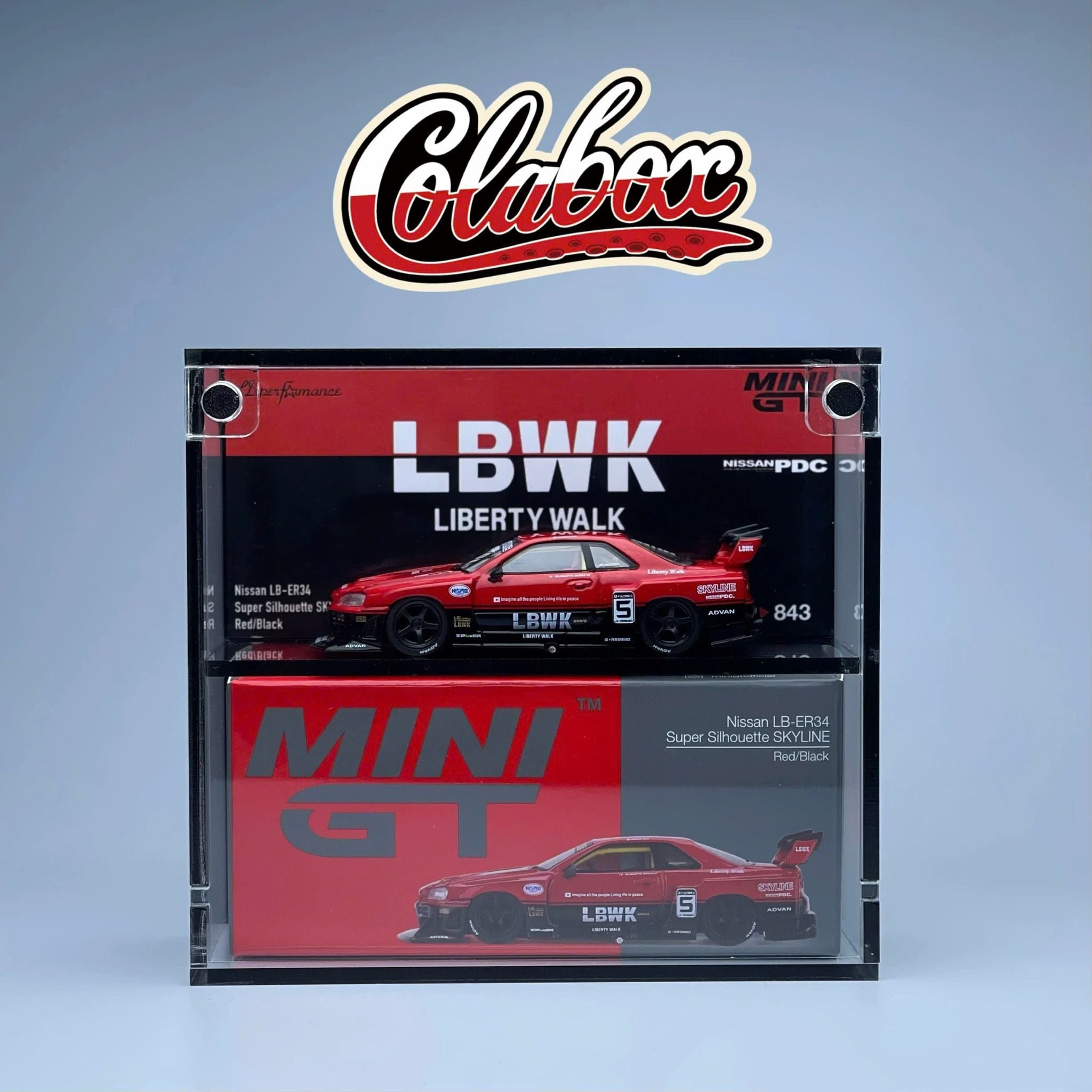  Hộp trưng bày mica các dòng xe MiniGT có khung ảnh tỉ lệ 1:64 Colabox PKC 