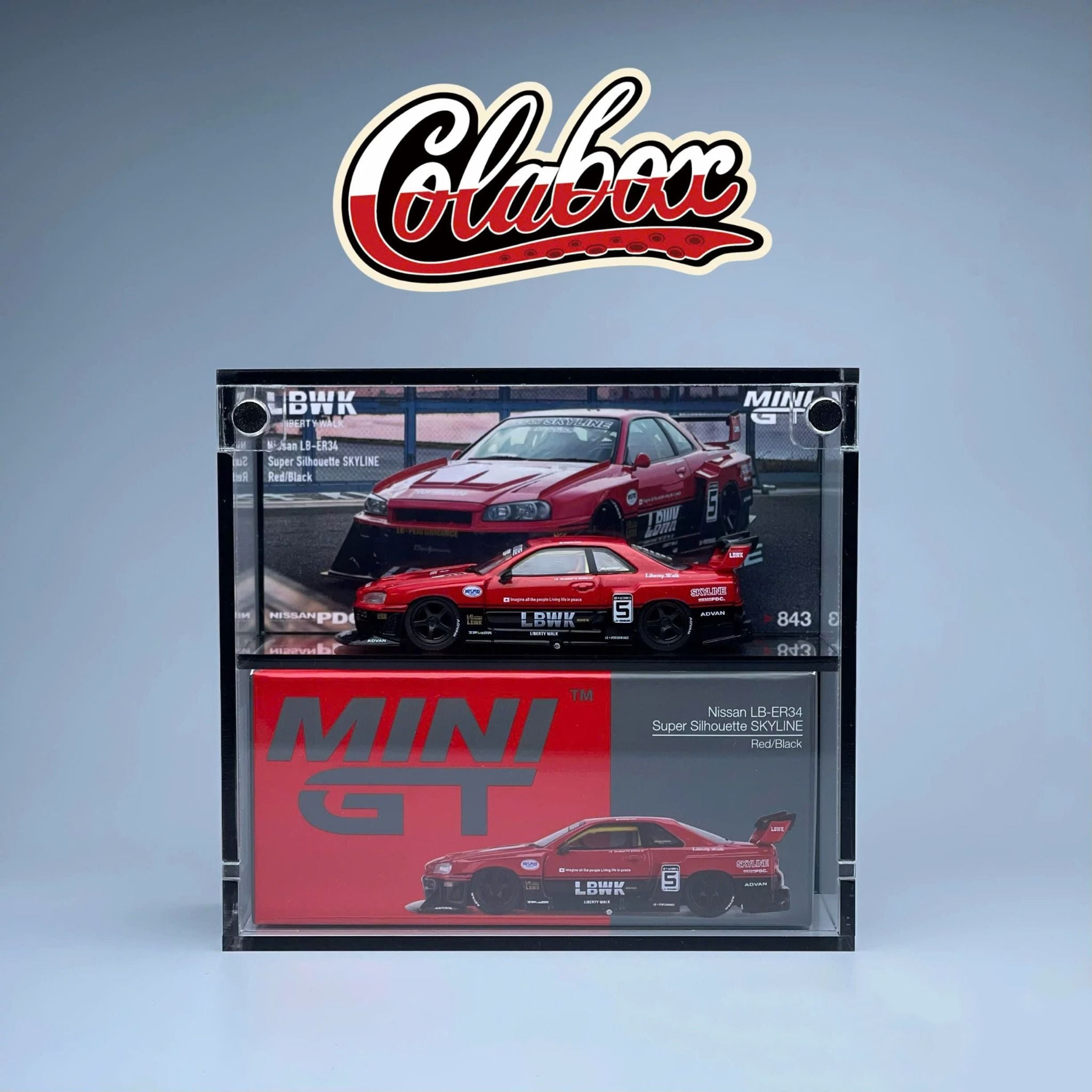  Hộp trưng bày mica các dòng xe MiniGT có khung ảnh tỉ lệ 1:64 Colabox PKC 