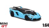  Mô hình xe Lamborghini Aventador GT EVO Baby Blue LB-Silhouette WORKS tỉ lệ 1:64 MiniGT 