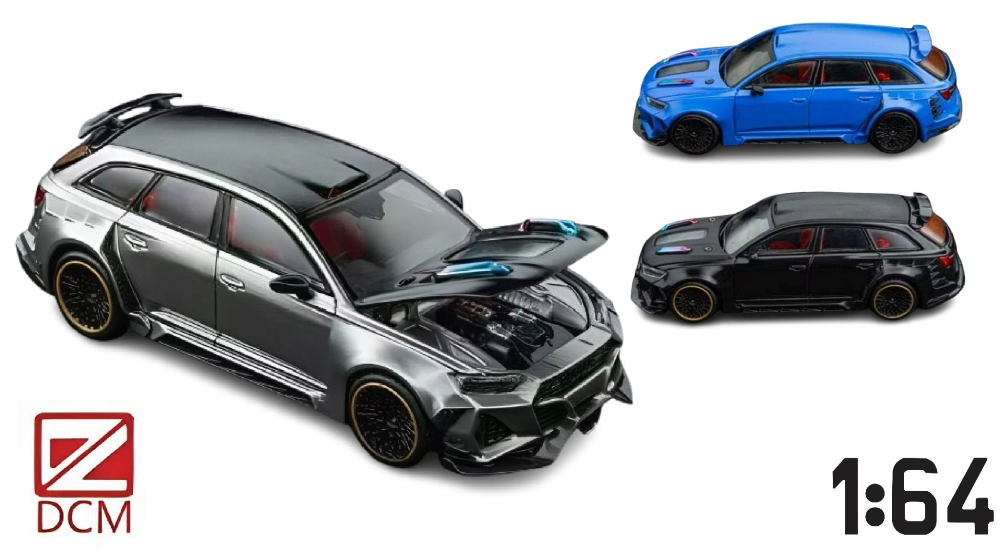  Mô hình xe Audi RS6 tỉ lệ 1:64 DCM OT64287 