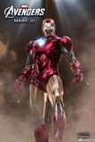  Mô hình nhân vật Marvel Iron man người sắt có đèn MK6 Mark VI Avengers SHF tỉ lệ 1:10 18CM ZD Toys FG263 