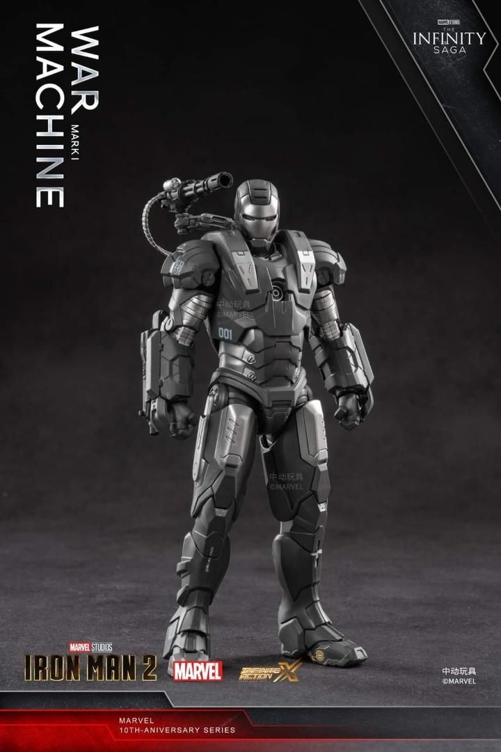  Mô hình nhân vật Marvel Iron man người sắt black MK1 Mark 1 War machine SHF tỉ lệ 1:10 18CM ZD Toys FG265 