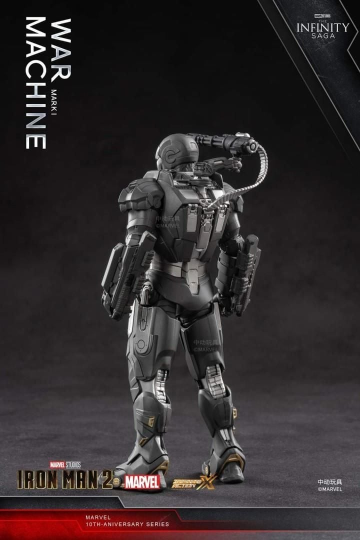  Mô hình nhân vật Marvel Iron man người sắt black MK1 Mark 1 War machine SHF tỉ lệ 1:10 18CM ZD Toys FG265 