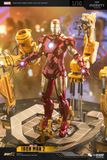  Mô hình nhân vật Marvel Iron man người sắt MK4 Mark 4 Suit-up Grantry có đèn full set phụ kiện + đế SHF tỉ lệ 1:10 18CM ZD Toys FG264 