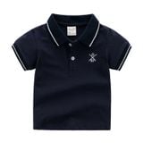  Áo thun polo trẻ em WELLKIDS, áo thun polo ngắn tay bé trai phối sọc 