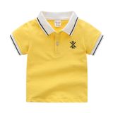  Áo thun polo trẻ em WELLKIDS, áo thun polo ngắn tay bé trai phối sọc 