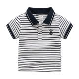  Áo thun polo trẻ em WELLKIDS, áo thun polo ngắn tay bé trai phối sọc 