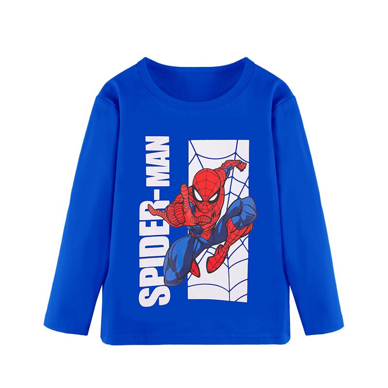  Áo thun trẻ em TrueKids, áo thun dài tay bé trai in hình siêu nhân nhện 