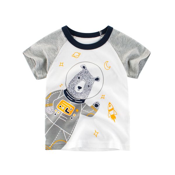  Áo thun trẻ em 27Kids, áo thun ngắn tay bé trai in hình gấu phi hành gia 