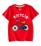  Áo thun bé trai truekids, áo phông chất cotton 100% in khủng long bicycle 