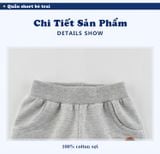  Quần short bé trai 27Kids, quần bé trai họa tiết thêu khủng long 4 màu Vải Mát 