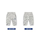  Quần short bé trai 27Kids, quần thun họa tiết thêu cá mập chất cotton hàng xuất 