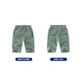  Quần short bé trai 27Kids, quần thun họa tiết thêu cá mập chất cotton hàng xuất 