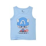  Áo thun ba lỗ bé trai TrueKids họa tiết hình in siêu nhân phong cách chibi nhiều màu 