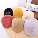  Mũ beret TrueKids, nón bê rê thêu chữ nhiều màu cho bé từ 3 - 8 Tuổi 