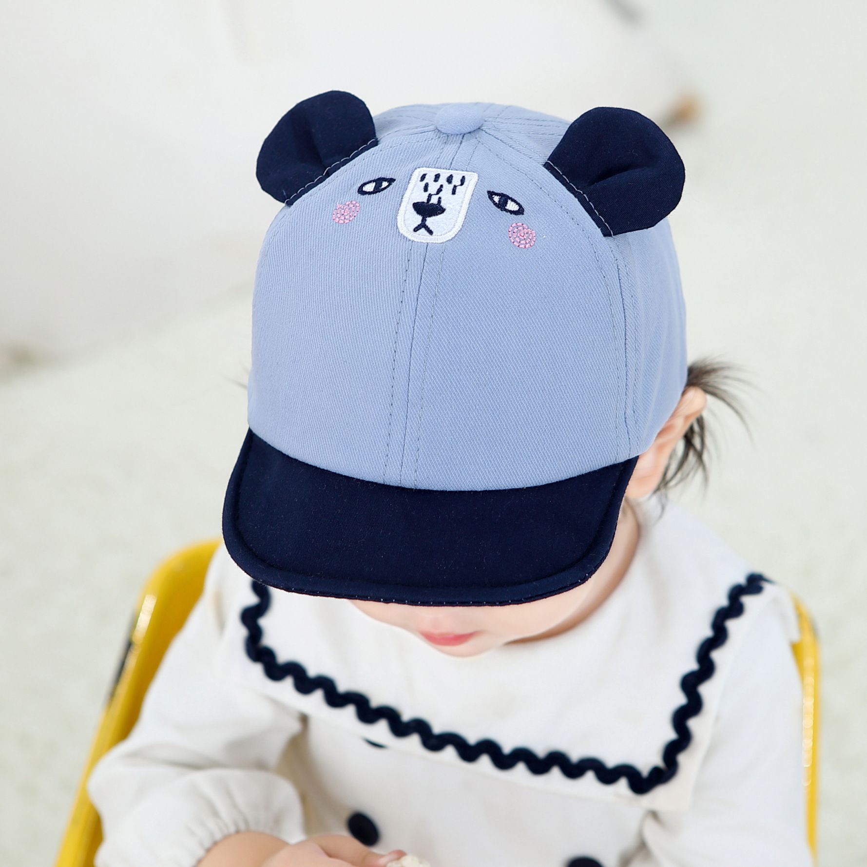  Mũ trẻ em TrueKids, nón mềm cho bé trai và bé gái phối tai gấu dễ thương 