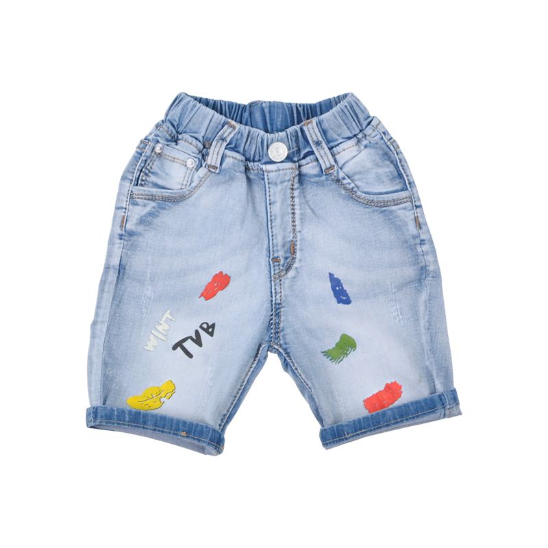  Quần short jean bé trai TrueKids Hàng Xuất Vải Mịn Mềm in TVB 