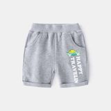  Quần thun bé trai WELLKIDS, quần short cho bé in Happy Travel 