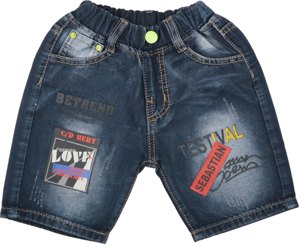  Quần short jean bé trai TrueKids Hàng Xuất Vải Mịn Mềm in testival 