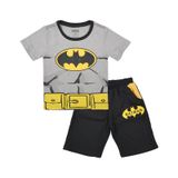  Bộ siêu nhân batman cho bé trai TrueKids, chất cotton 4 chiều quần phối vàng logo batman 