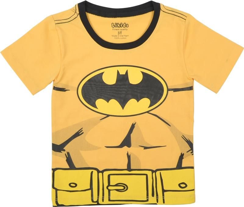  Bộ siêu nhân batman cho bé trai TrueKids, chất cotton 4 chiều quần phối vàng logo batman 