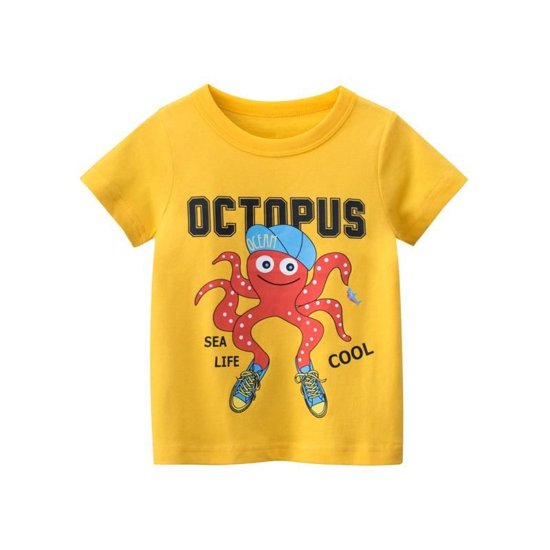  Áo thun trẻ em 27Kids, áo thun ngắn tay bé trai in hình động vật đại dương 