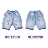  Quần short jean bé trai TrueKids Hàng Xuất Vải Mịn Mềm in TVB 