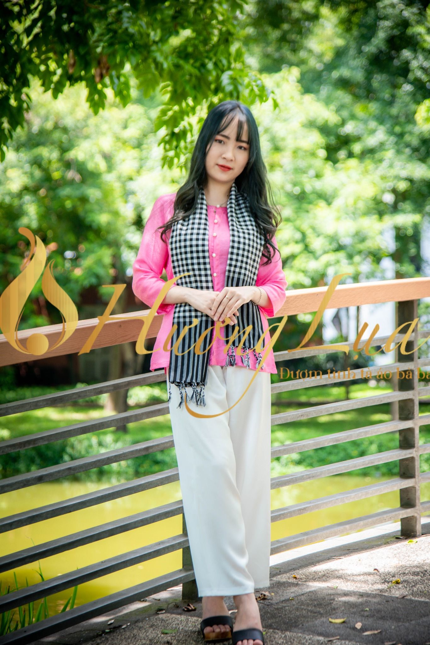 áo bà ba lụa tơ tằm hồng