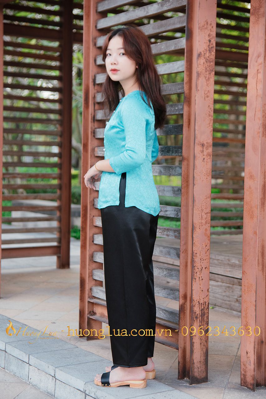 ao ba ba mau xanh ngoc