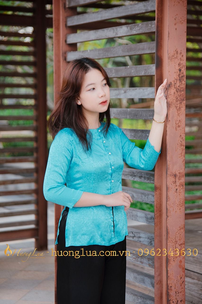 ao ba ba mau xanh ngoc