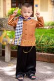 Áo bà ba Hương Lụa áo bà ba bé trai màu nâu