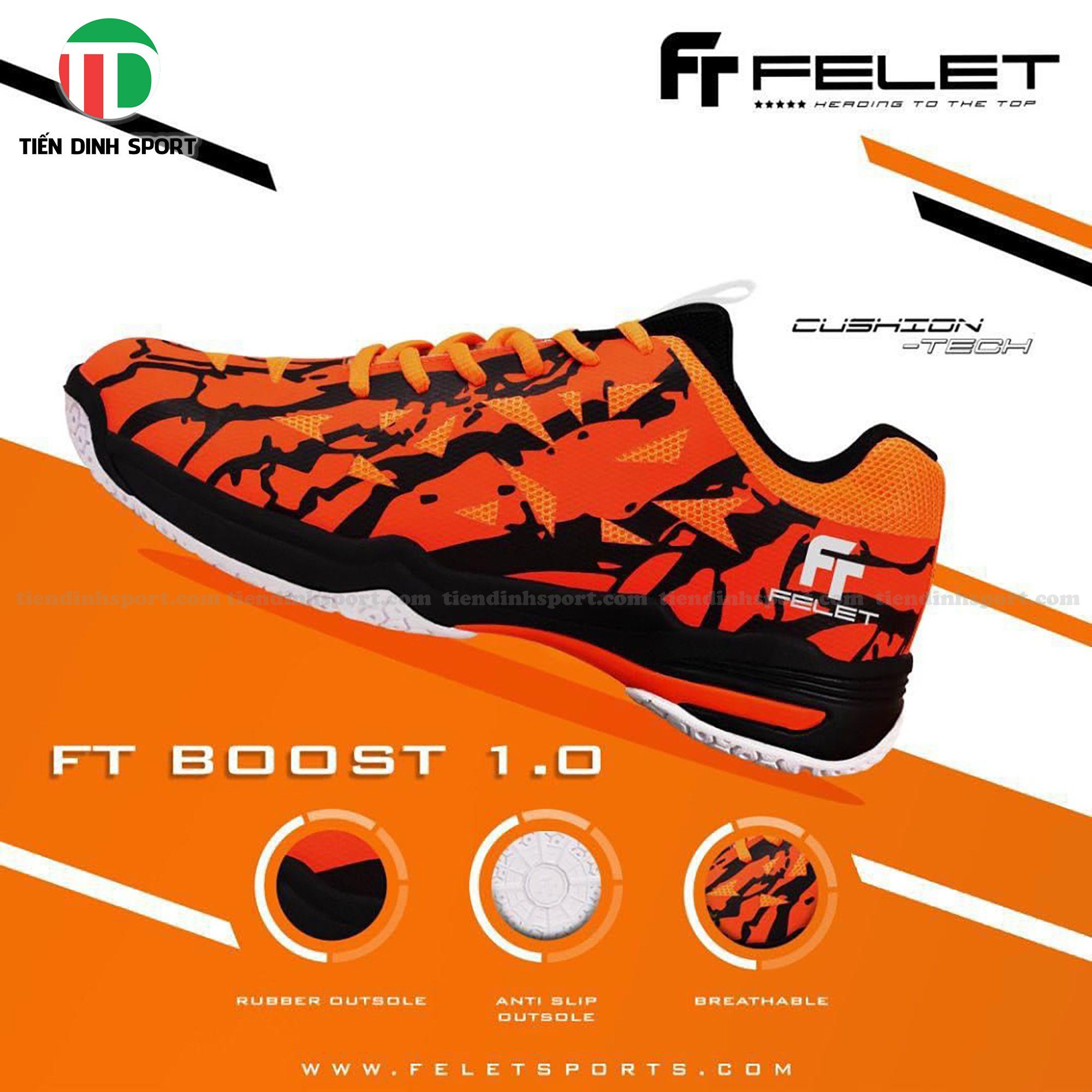 GIÀY CẦU LÔNG FELET FT BOOST 1.0 CAM