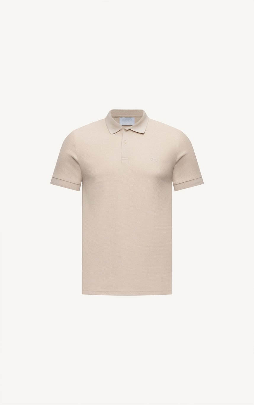 AG02 SIGNATURE SLIMFIT POLO - BEIGE