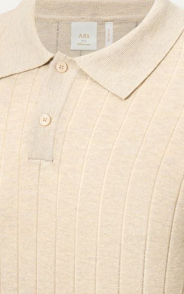  AG741 PREMIUM REGULAR FIT RIB STITCH POLO - BEIGE 