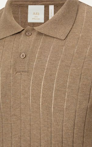 AG741 PREMIUM REGULAR FIT RIB STITCH POLO - BROWN