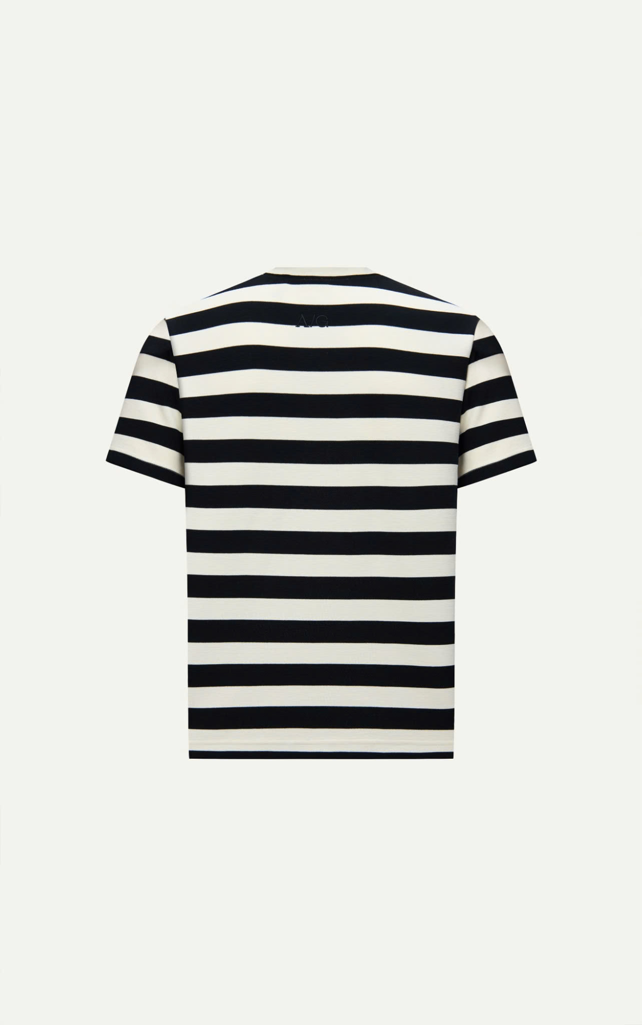 AG01 STUDIO LOOSE FIT STRIPED T-SHIRT - OFF WHITE