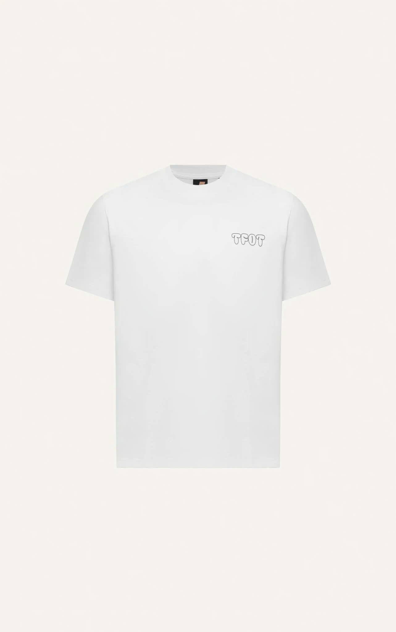 AG15 STUDIO LOOSE FIT BUBLE PRINTED LOGO T-SHIRT - WHITE