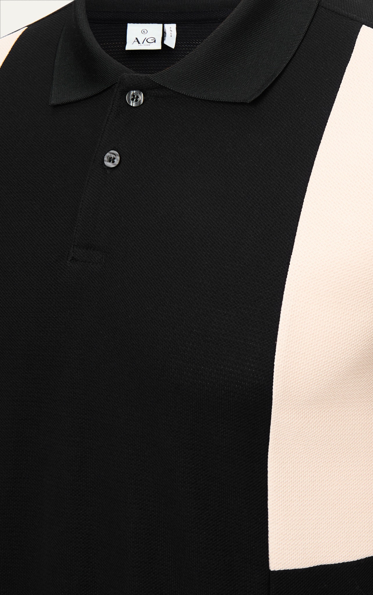 T71 FACTORY SLIMFIT POLO WITH MIX COLOR - BLACK