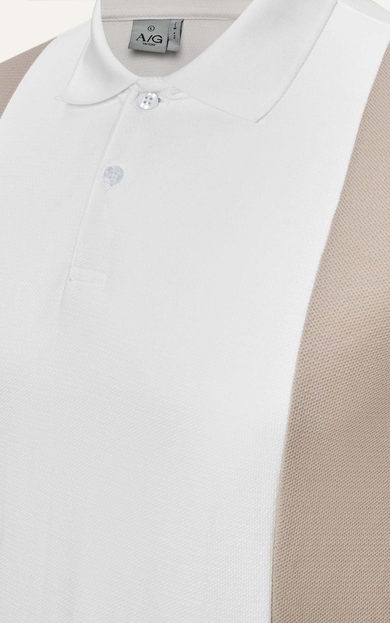 T71 FACTORY SLIMFIT POLO WITH MIX COLOR - BEIGE