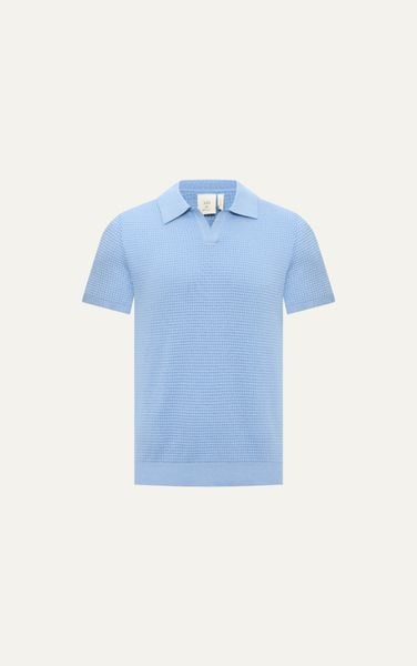  AG739 PREMIUM REGULAR FIT KNIT POLO - BLUE