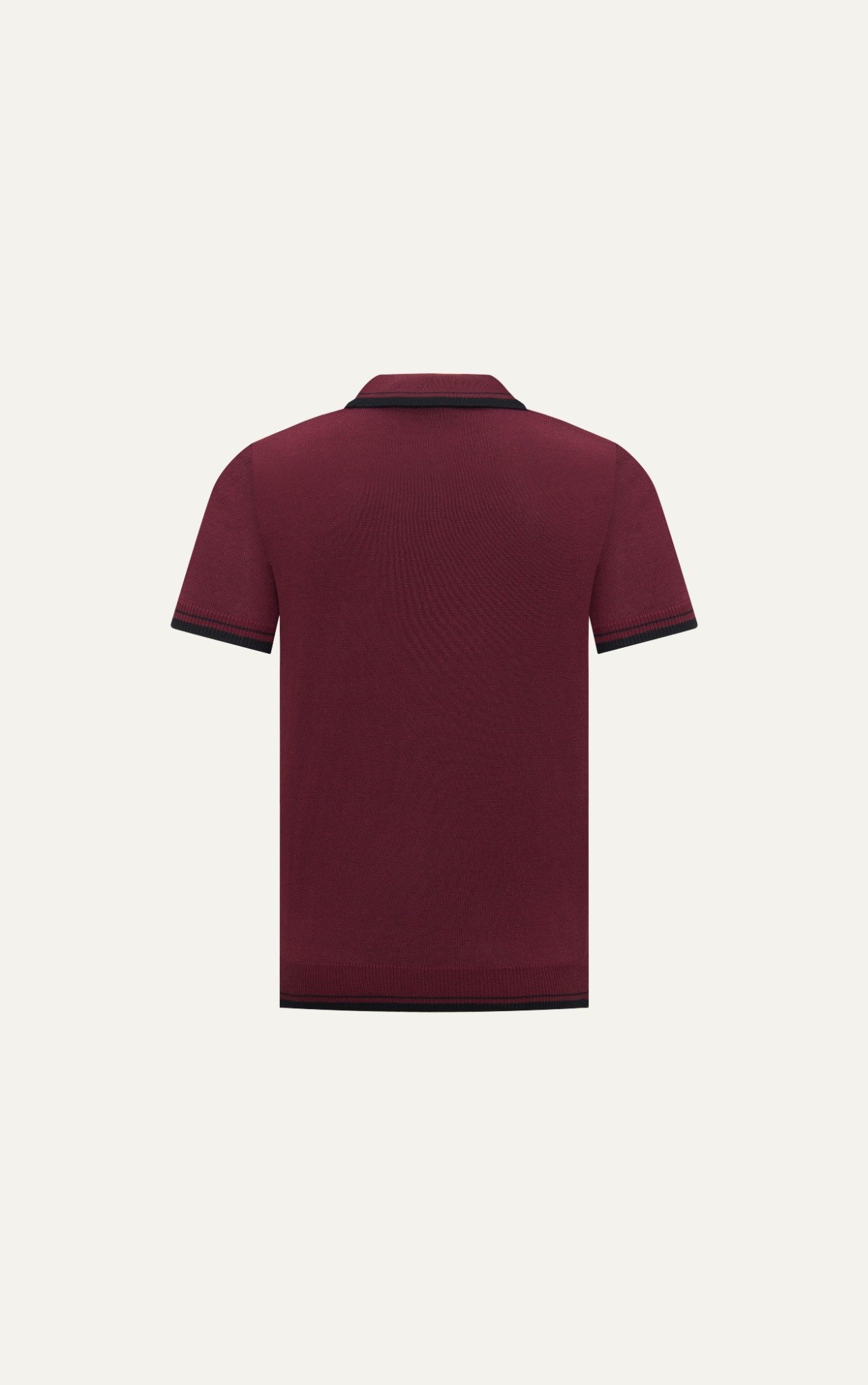 AG753 PREMIUM REGULAR FIT KNIT POLO - DARK RED