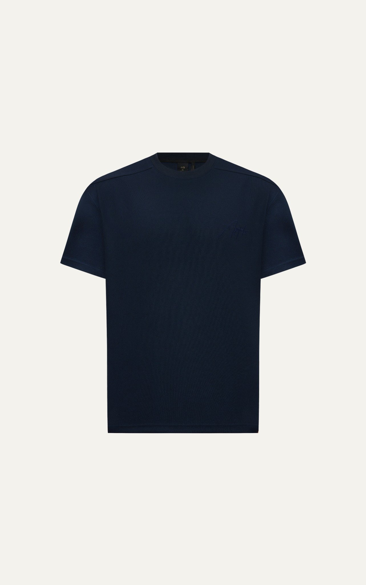 AG09 PREMIUM LOOSE FIT HANDWRITTEN LOGO T-SHIRT - DARK BLUE