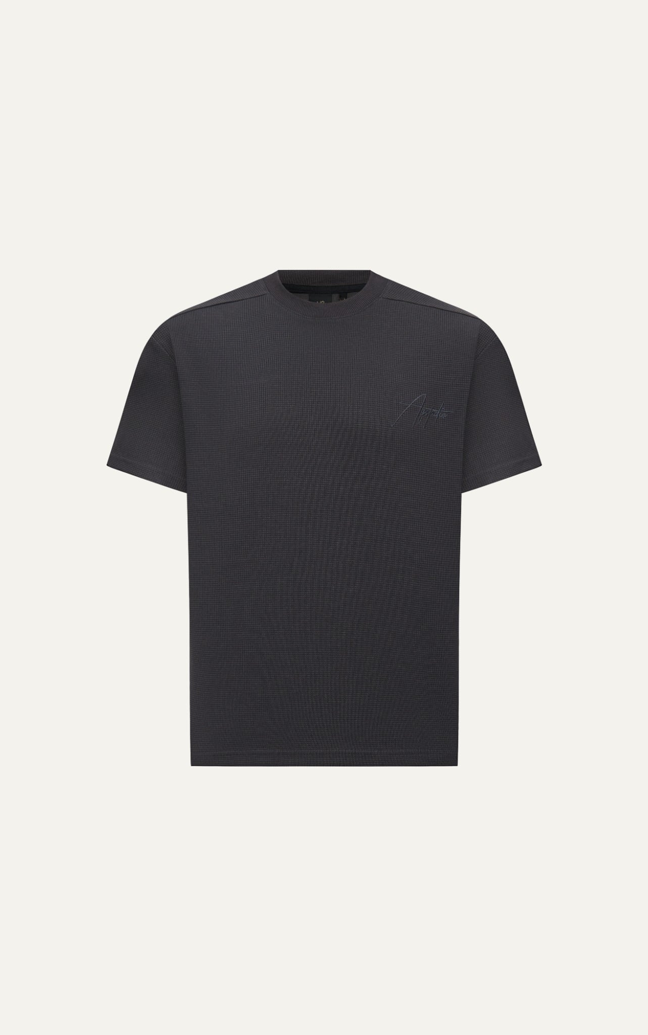 AG09 PREMIUM LOOSE FIT HANDWRITTEN LOGO T-SHIRT - GREY