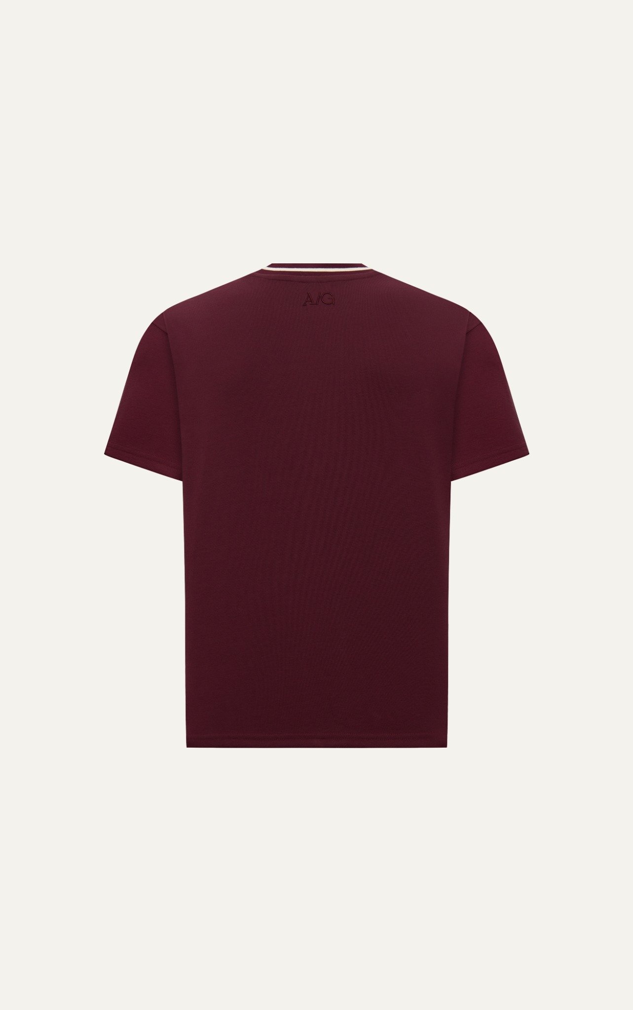 AG742 STUDIO LOOSE FIT BASIC T-SHIRT - WINE RED