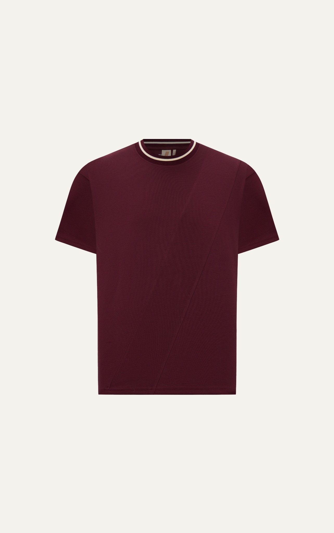AG742 STUDIO LOOSE FIT BASIC T-SHIRT - WINE RED