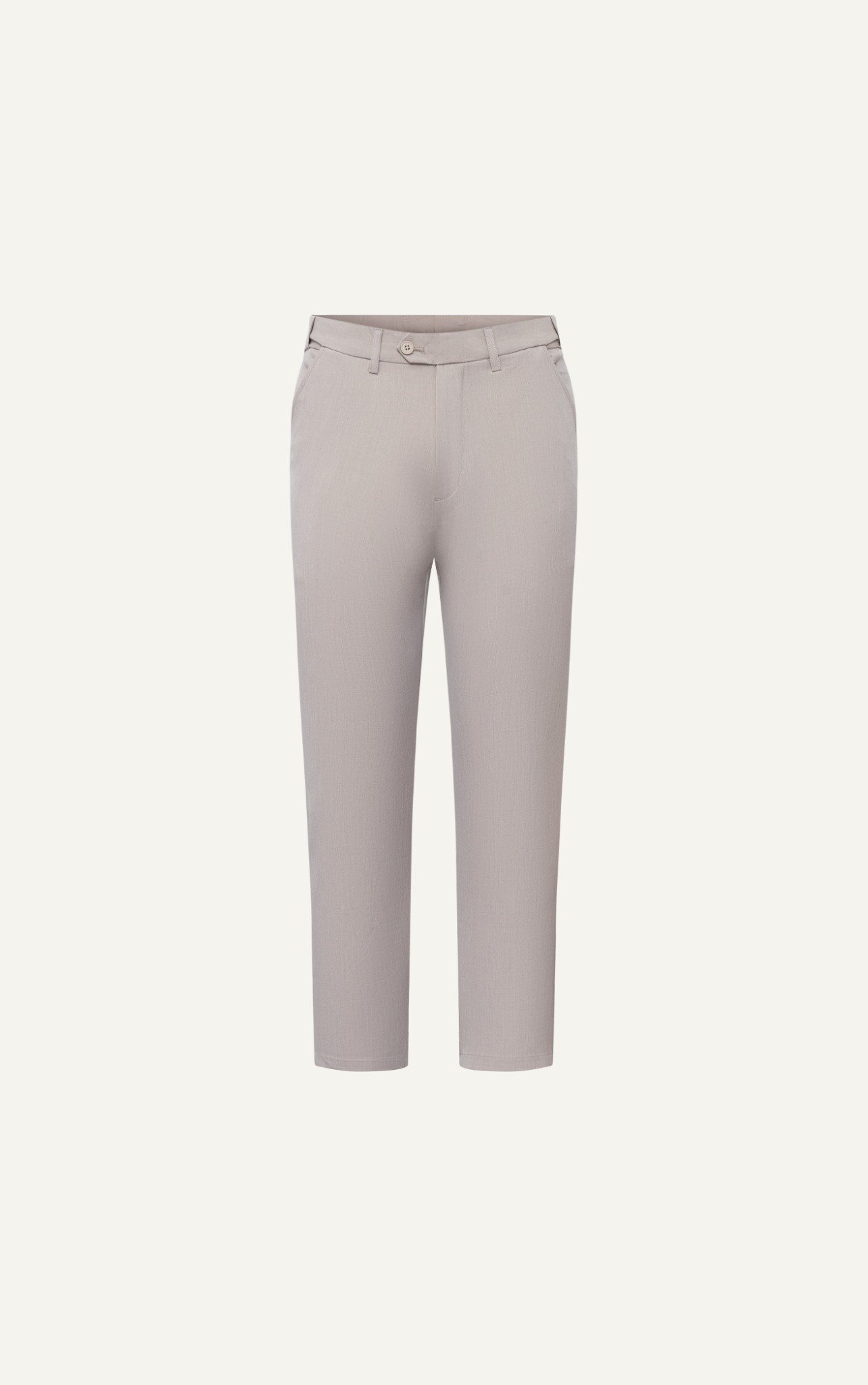 AG508 PREMIUM SLIMFIT ELASTIC WAIST TROUSERS - OFF WHITE
